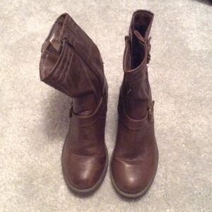 Dark brown booties