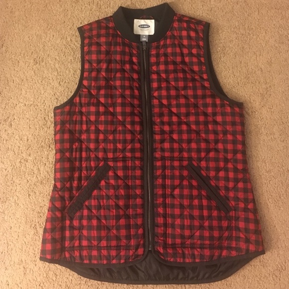 Medium Old navy red gingham vest