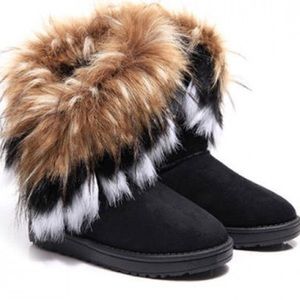 Faux Fur & Suede Snow Boots