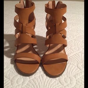 Tan Strappy Heels