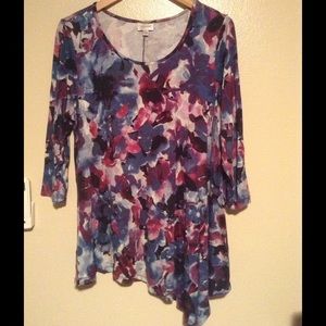 Beautiful purple avenue 3/4 length sleeve shirt
