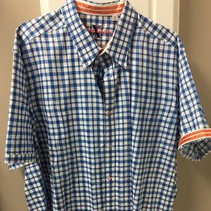 Robert Graham Blue Plaid Sport Short