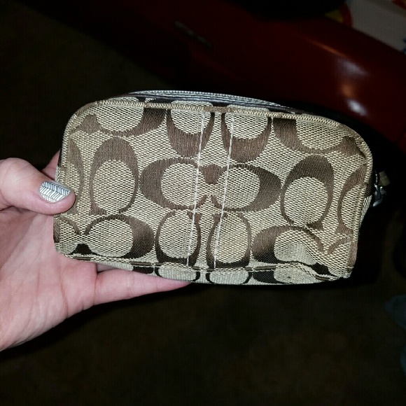 Coach makeup bag/wristlet