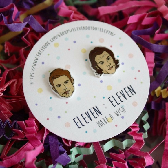 Supernatural Dean & Sam Winchester Stud Earrings - Picture 2 of 8