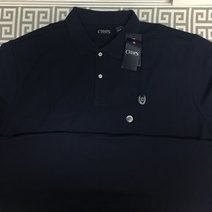 Chaps navy blue knit polo