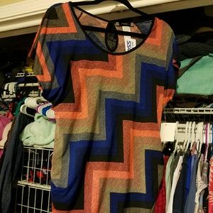 Multi color chevron blouse