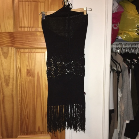 Black beach cover dress