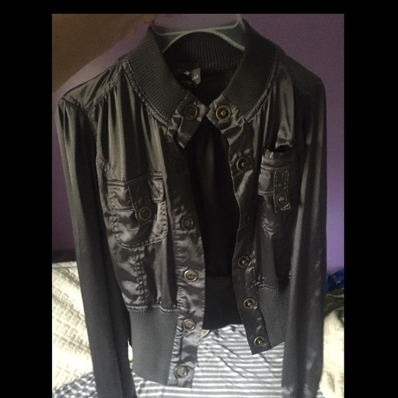 Silver tight fit zip up