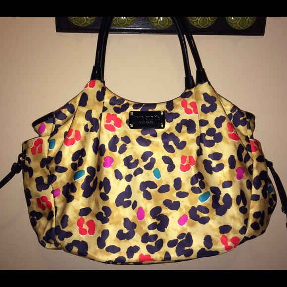 SALE! Kate Spade Stevie Diaper Bag Pop Art Leopard
