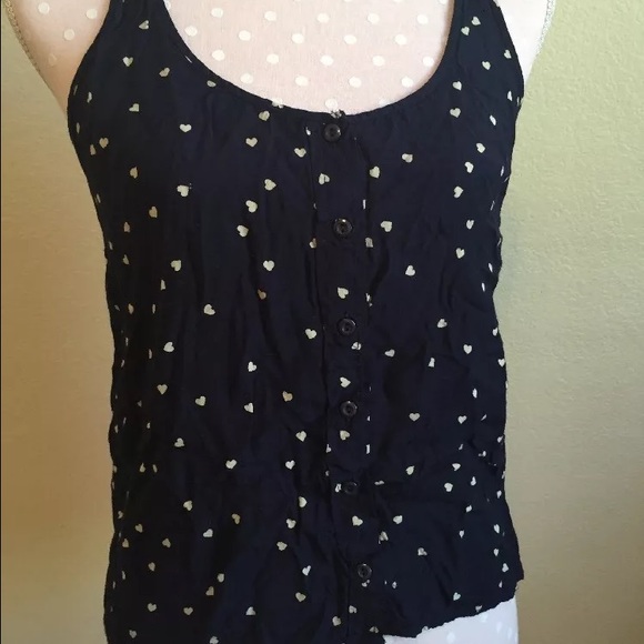 Anthropologie pins and needles heart tank top Sz M