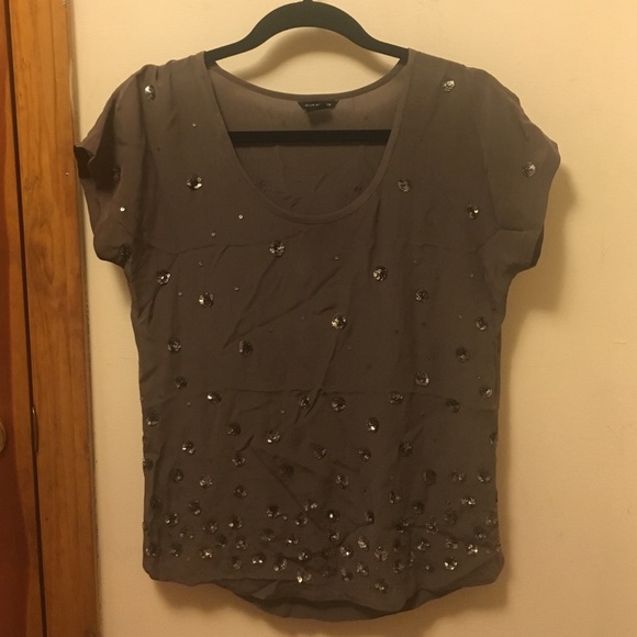 Silk sequin shirt.