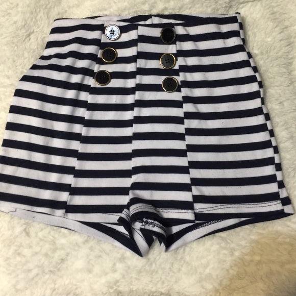 High waisted sailor shorts