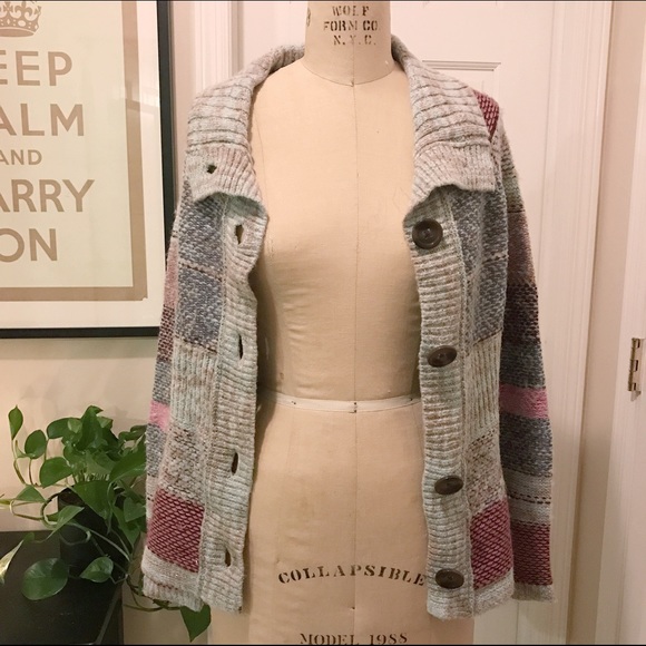 Textured Cardigan with Mixed Stitches, M - Picture 2 of 4