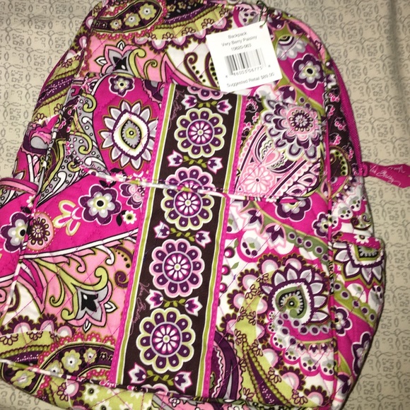 Vera Bradley Backpack Very Berry Paisley