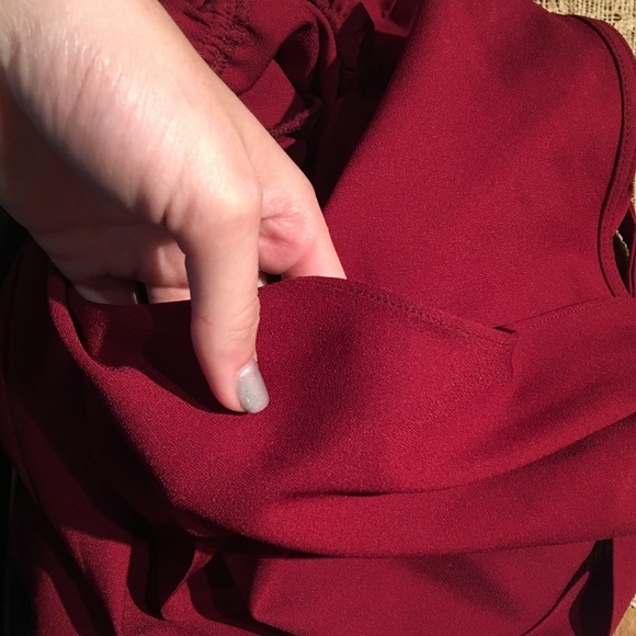 Maroon halter jumpsuit - Picture 2 of 3