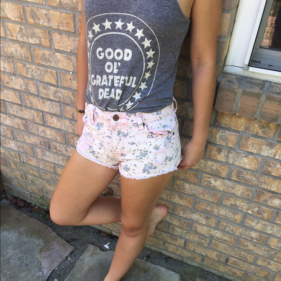 Floral Jean Shorts
