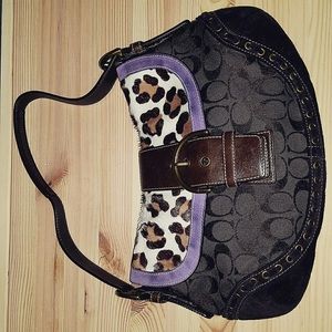 Coach Ocelot Calf Hair Leopard Print Soho