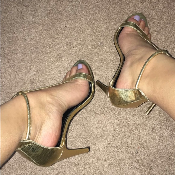 Gold Stiletto Heel