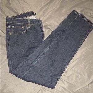 Dark wash denim