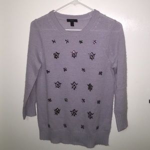 Jcrew lavender jeweled sweater