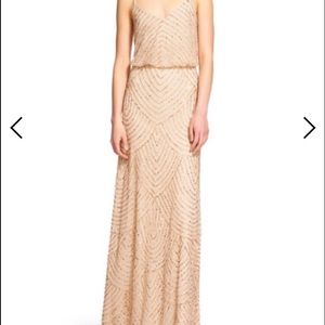 Adrianna Papell Art Deco beaded blouson gown