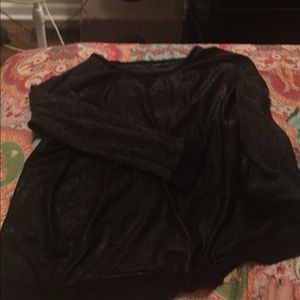 Grey metallic sweater top.