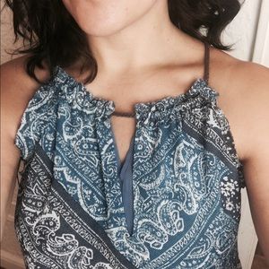 MNG paisley scarf print tank