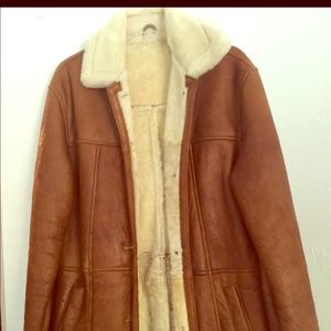 Shearling coat.