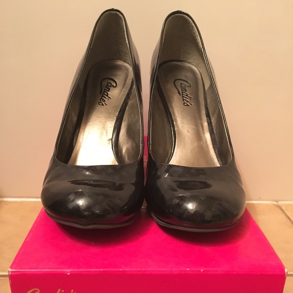 Candies dark gray patent pump - Picture 1 of 3