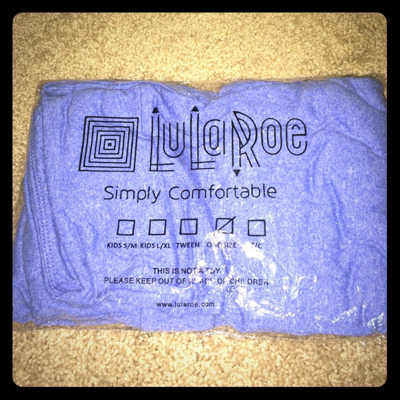 NWT OS LulaRoe Heathered Blue Leggings