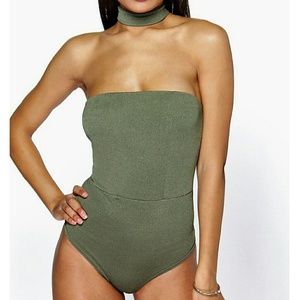 BRAND NEW Detachable Choker Bandeau Bodysuit