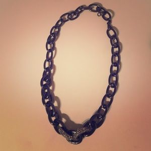 LOFT Glam gun metal necklace