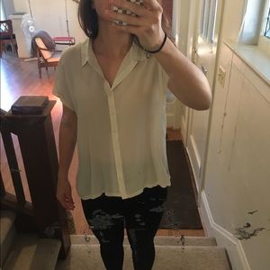 Trouve - Nordstrom sheer/cotton shirt