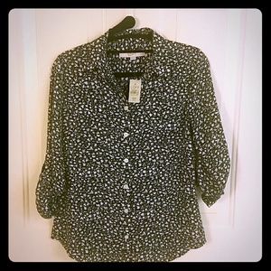 Loft Printed Utility Blouse