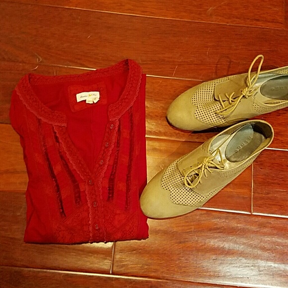 Anthropologie /meadow rue lace shirt