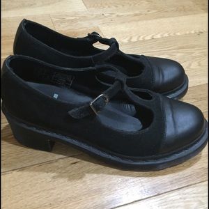 Agyness Deyn Dr. Martens Black T-Strap Mary Janes