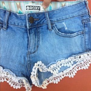 Embroidered Jean Shorts