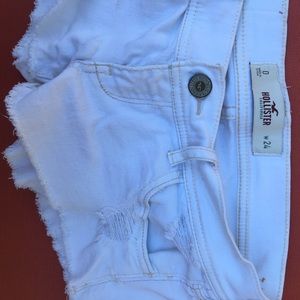 White Hollister Jean Shorts