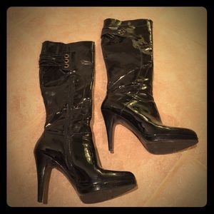 Nine West patent leather boots