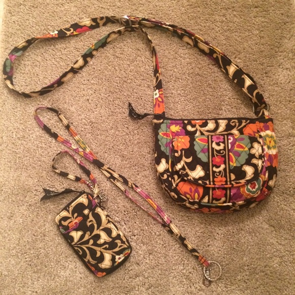 Vera Bradley CrossBody with Wristlet and Lanyard