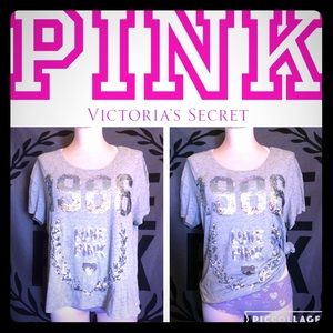 PINK Victoria's Secret sequin bling tee shirt