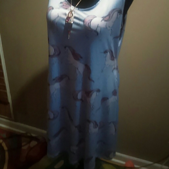 3X Die-cut Unicorn Swing dress.Full circle skirt.