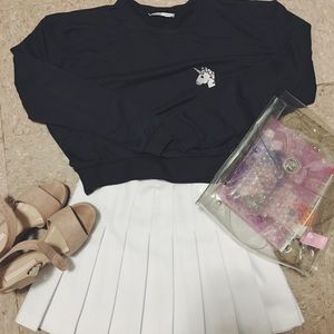 Unicorn Cropped Sweater - SUBDUED