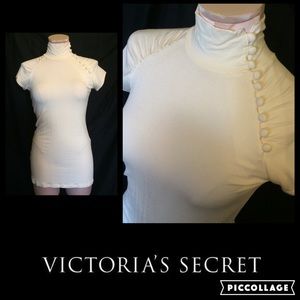 Victoria's Secret button turtle neck cream