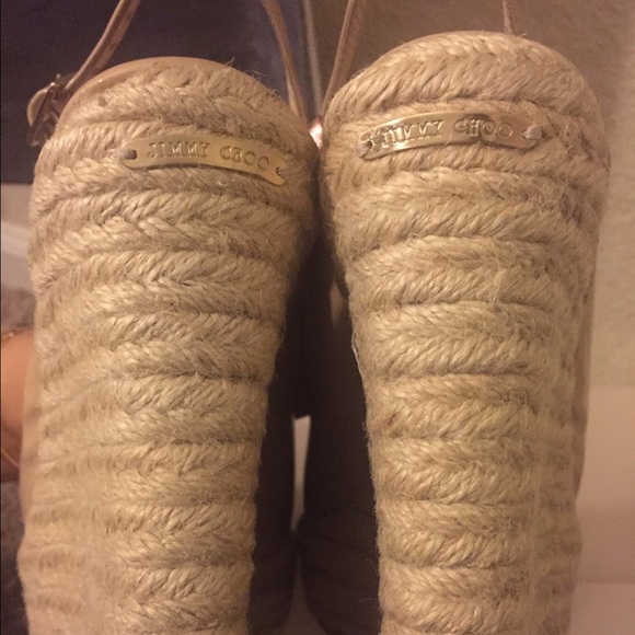 JIMMY CHOO NUDE PATENT WEDGE - Picture 3 of 3