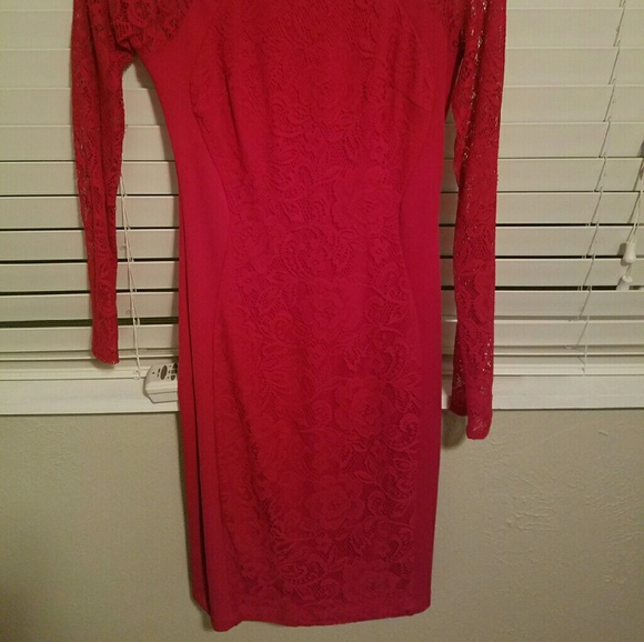 Lipstick red body con dress - Picture 3 of 4