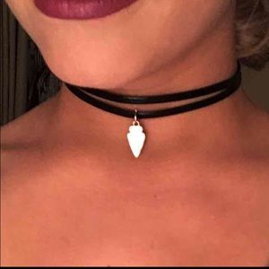 Choker with gold charm