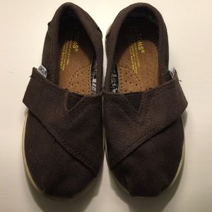 Toms Brown Canvas Shoes 7T