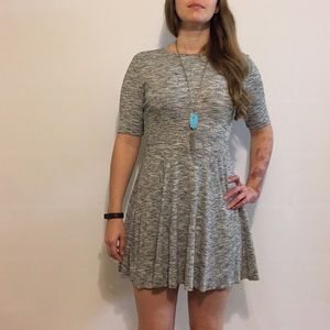 Forever 21 Heather Gray Fit and Flare Knit Dress