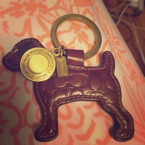 Coach doggy keychain